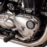 ACG Badge/Points Cover: Thruxton, Street Twin, Bobber, Bonneville: Black/Polished Fins