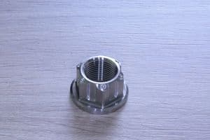 Bonneville 1200/Bobber/Speed Twin/Thruxton 1200. Titanium Flanged Axle Nut M18 x 1.50mm.