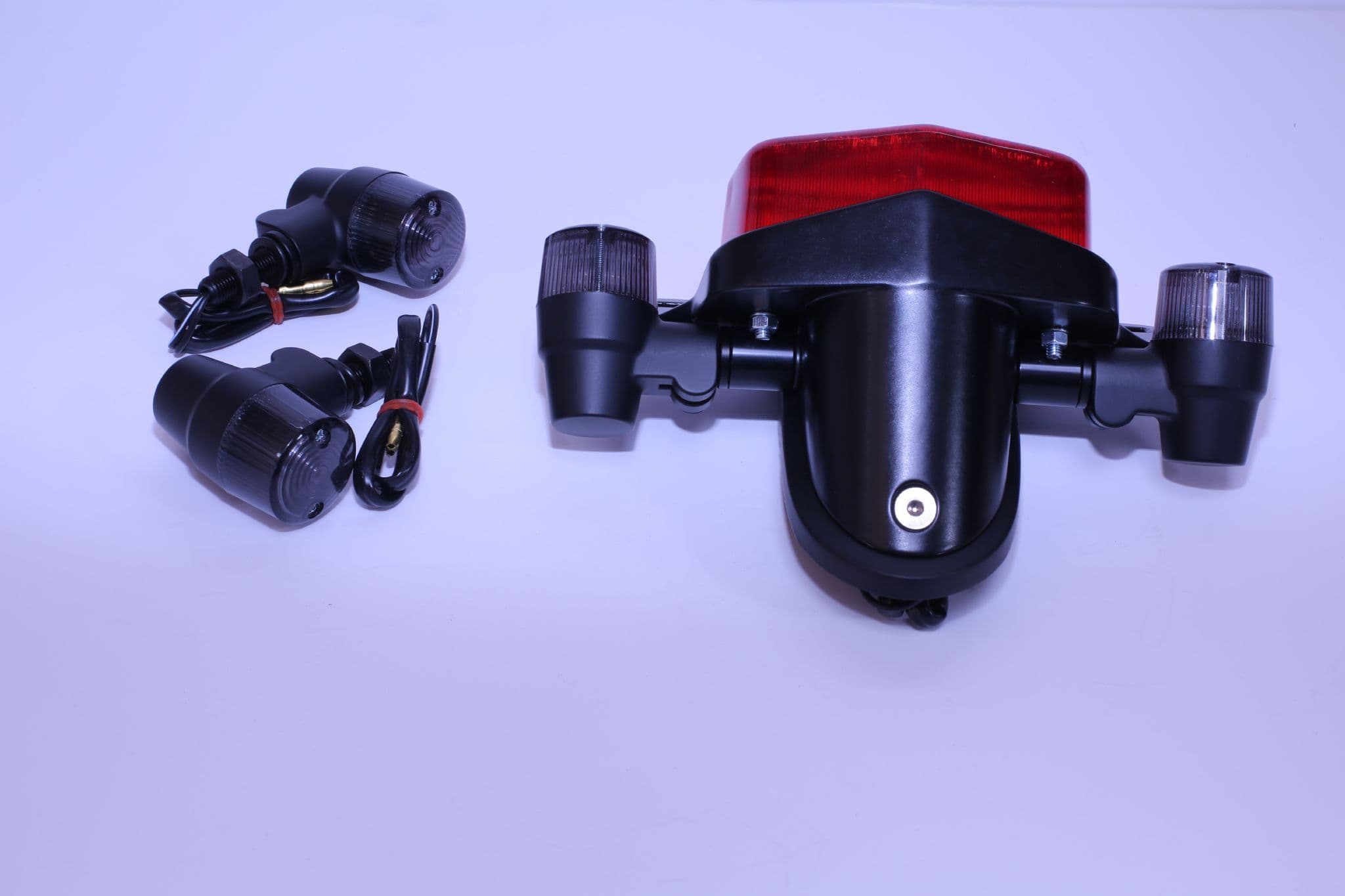 BONNEVILLE Complete Bolt On Lighting Kit Retro Style Black Lucas 
