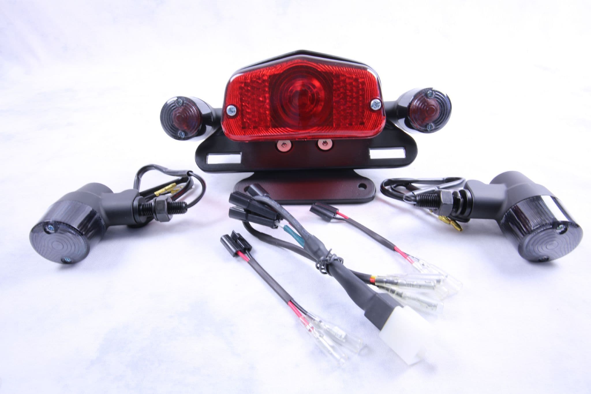 BONNEVILLE Complete Bolt On Lighting Kit Retro Style Black Lucas 