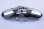 Bonneville/Scrambler/Thruxton "Short Bobber" Braced Front Fender (Polished Stainless: 15" Long)