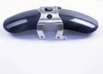 Bonneville/Scrambler/Thruxton "Short Bobber" Braced Front Fender (Shiny Black 15" Long)