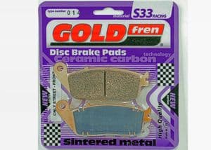 BONNEVILLE T100 790-865 Twins: FRONT BRAKE PADS Goldfren GF014 HH S33 Compound.