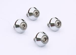 Bonneville/T100/T120/Thruxton/Scrambler/Street Twin: Shock Bolt Dress Up Kit. Chrome Plated.