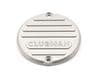 Bonneville T120, Street Twin: Clutch Badge Decorative Housing Cover "Clubman" Silver. 420T068L