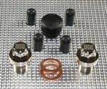 Bonneville Thruxton & Scrambler Air Injection Elimination Kit: "Nickel Plated Alloy" Union Flag Logo.