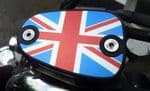 Bonneville Thruxton T100 & Scrambler. Brake Fluid Cap "Union Flag Logo" BLACK.