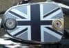 Bonneville Thruxton T100 & Scrambler. Brake Fluid Cap "Union Flag Logo" Chrome MONO/MATT.