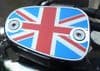 Bonneville Thruxton T100 & Scrambler. Brake Fluid Cap "Union Flag Logo" CHROME.