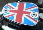 Bonneville Thruxton T100 & Scrambler. Brake Fluid Cap "Union Flag Logo" CHROME.