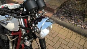 Chrome Steel Headlamp Peak/Visor 7
