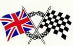 Crossed Flags Decals 1 Pair: New Stock! High Quality (Made in England)
