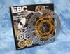 DAYTONA 675 2006-12: Front Brake Discs EBC MD800x [1 pair] KBA/TUV. +10 Titanium Disc Bolts!