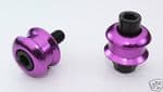 DAYTONA 675 2010on: Cotton Reels - Paddock Stand Bobbins. Purple M8 1 Pair CLEARANCE!
