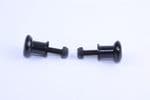 DAYTONA 675 Upto 2009: Cotton Reels - Paddock Stand Bobbins. Black M6 1 Pair CLEARANCE!