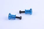DAYTONA 675 Upto 2009: Cotton Reels - Paddock Stand Bobbins. Blue M6. 1 Pair CLEARANCE!