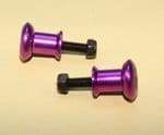 DAYTONA 675 Upto 2009: Cotton Reels - Paddock Stand Bobbins. Purple M6 1 Pair CLEARANCE!