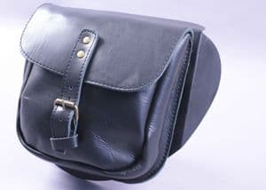 Genuine Leather Side Bag (BLACK Left/Right Side) Triumph Street Twin. Street Cup. Clearance Price!.