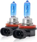 H9 Halogen Headlight Bulbs (Pair) - H9/110W Blue-White Plasma Xenon HID Effect