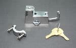 Helmet Security Lock: Handlebar or Frame Attachment (Chrome) 22mm Bars
