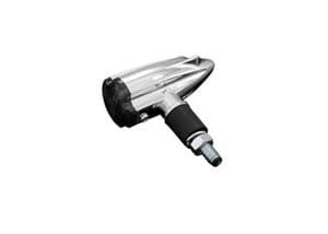 Highway Hawk Stream LED Turn Signal Set. Chrome With Smoked Lens. E Marked .