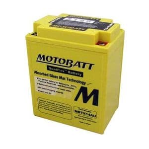 MBTX14AU MOTOBATT High Torque Battery: YB14L-A2 12V/16.5AH Battery Upgrade. 190 Cca!