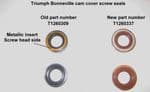 Modified TRIUMPH Cam Cover Bolt Seal: OEM# T1260337 (Sold Individually)