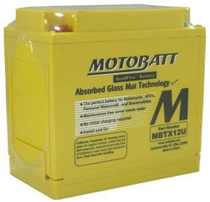 MOTOBATT High Torque Battery: YTX12-BS. 12V/14AH Battery Upgrade. 200 Cca!