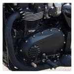 Motone Customs: Clutch Badge: Ribbed/Black Fins Bobber, Street Twin, T100/T120, Thruxton 1200.