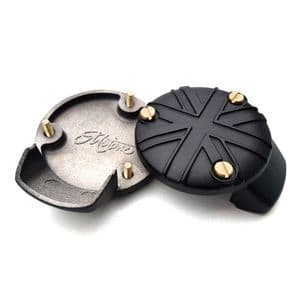 Motone TPS Carb/Throttle Body Cover - Pair - Union Jack - Black