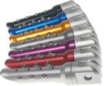 Oberon Studded Foot Pegs. Front Rider Footpegs. All Triumph Applications.