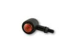 Old School Customs Bullet Indicators: Amber Lenses BLACK. 1x Pair.