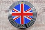 Street Twin, Bonneville T120 & Thruxton/R. Clutch Badge/Decal. "Chrome Union Flag" OEM# A9610253