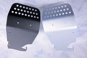 Street Twin, Cup, Thruxton & T100/120. Weslake Engine Bash Plate. Black/Silver.