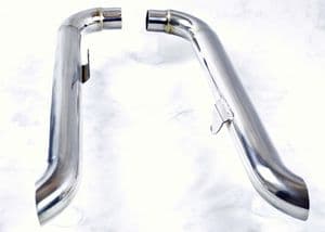 THRUXTON 1200 Exhausts 'TT Slash Cuts' Stainless. (Polished)