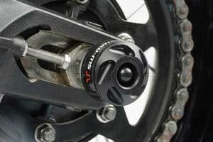 THRUXTON 1200 & R. SW Motech Rear Fork Sliders / Axle Protectors.