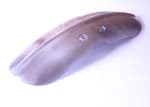 THRUXTON "Short Ribbed" Front Fender In Stainless Steel. Satin Stainless: 39cm long (15.5 Inches)
