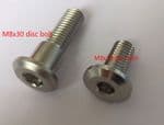 Titanium Steel Disc Bolt. L=18mm: Priced Individually. T2029090