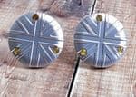 TPS Carb/Throttle Body Caps: Union Jack Silver (Pair) Bonneville Bobber Thruxton Speed Twin.