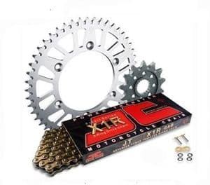 TRIDENT 900 1991-98: JT-X1R X-ring Chain & Sprockets Kit 530x112. Natural Steel Finish.
