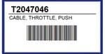 TRIUMPH America Throttle Cable "Push" Triumph Genuine Part T2047046 Carb Models.