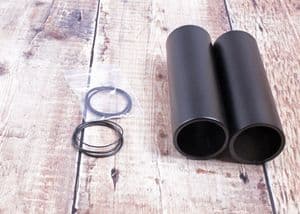 Triumph Bobber 41mm Fork Shrouds / Deco Covers. Matte Anodised.