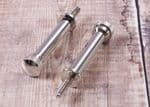TRIUMPH Bonneville Quick Release Seat Bolts: 1xPair Nickel Plated Alloy. 100mm.