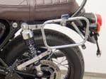 Triumph Bonneville T120. Fehling Pannier Frames. Givi, Kappa (Monokey) Chrome (75HW) 2017on.