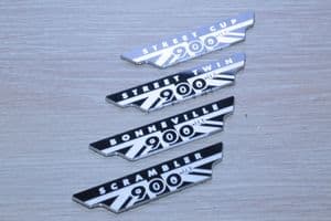 Triumph Crankcase Badges: 900cc Triumph Twins. 3M Self-Adhesive.