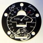TRIUMPH Petrol/Gas Cap. Aluminium Tank Decal "Ton Up Boy's" (5 Screw Tank Rings)