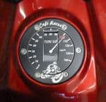 TRIUMPH Petrol/Gas Cap. Aluminium Tank Decal: "Ton Up Boy's" (Six Screw Tank Rings)