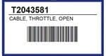 Triumph Rocket 3 Classic & Roadster Throttle Cable "Open" Triumph Genuine Part T2043581