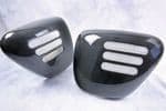 Triumph T100/T120 Bonneville Street Twin Side Panels - Carbon Fibre (Silver Mesh Infill)