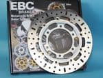 TROPHY 900 1994-01 Front Brake Discs EBC MD640: 1 Pair. KBA/TuV. PLUS 12 Free polished Stainless Steel Disc Bolts!